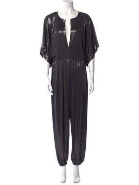 Norma Kamali Plunge Neckline Jumpsuit